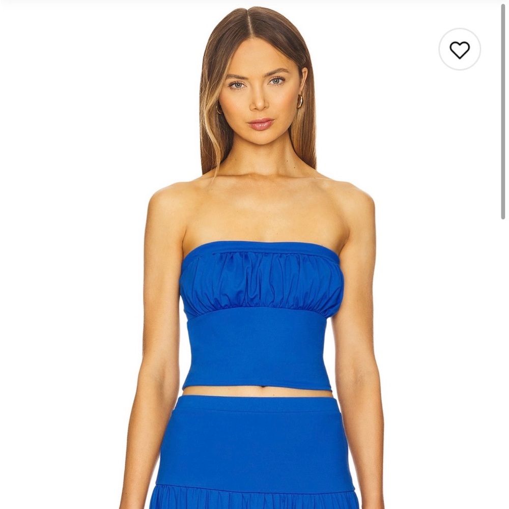 Susana Monaco Tube Gathered Top in Santorini